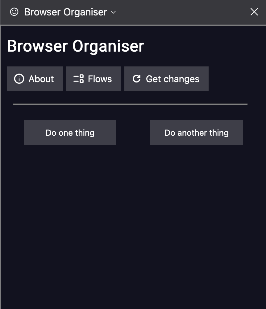 A screenshot showing the sidebar with two user-defined buttons